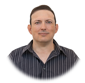 A picture of PEI SEO Agency proprietor, Steven Belaire in a striped shirt